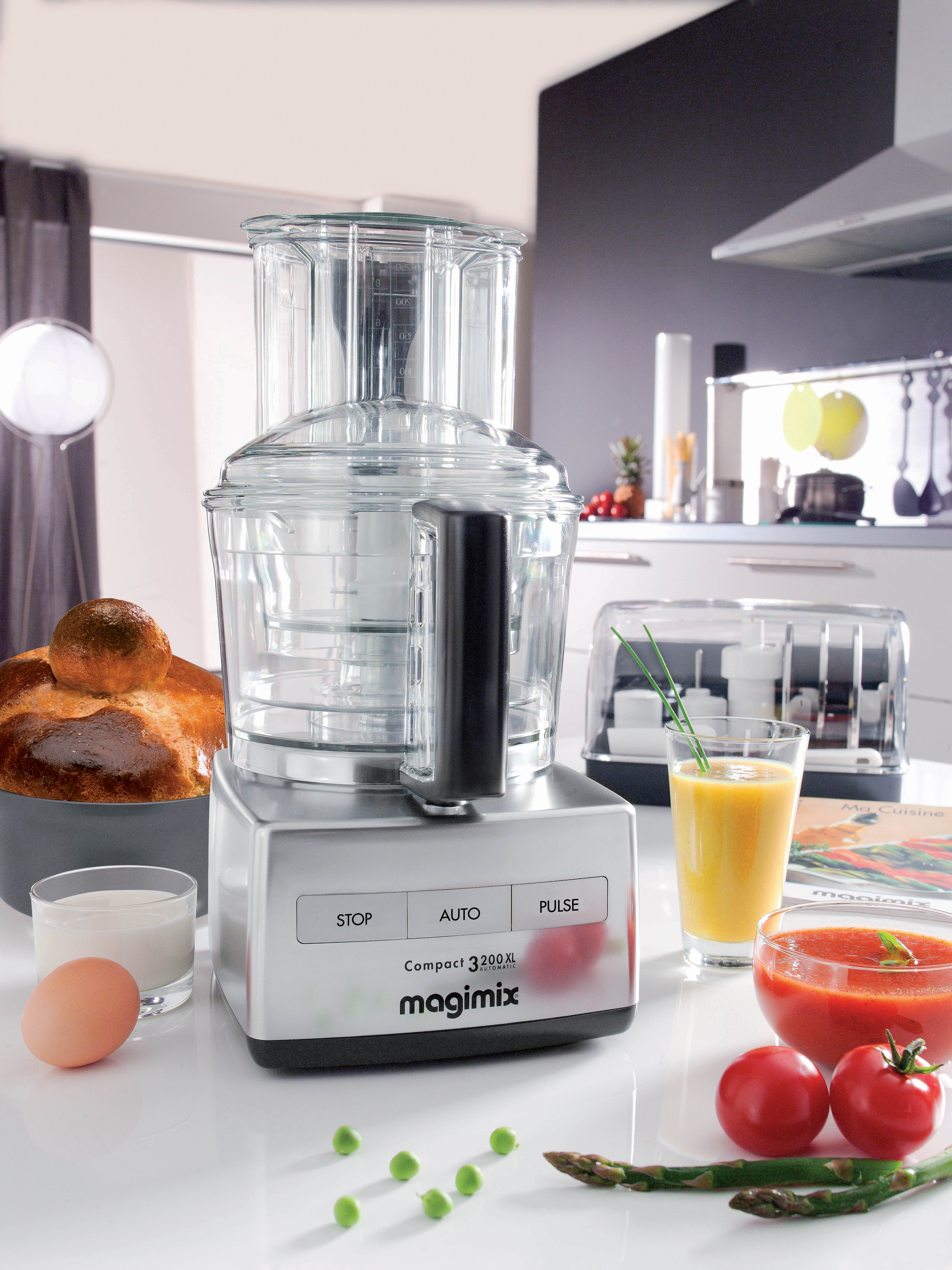 Magimix Vorführgerät Küchenmaschine Compact 3200 XL chrom matt Begrenzte Stückzahl